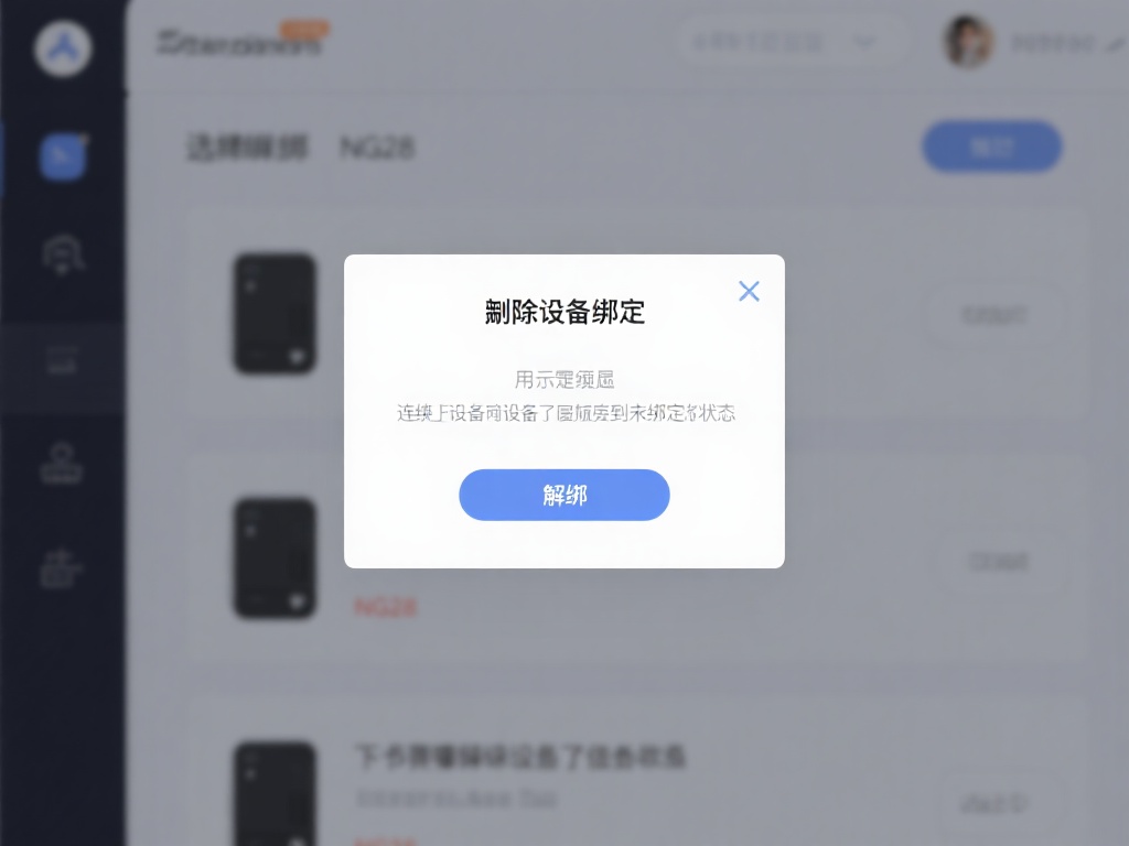 详细教程:NG28设备解绑方法解析 3. 删除设备绑定
选择需要解绑的NG28设备后