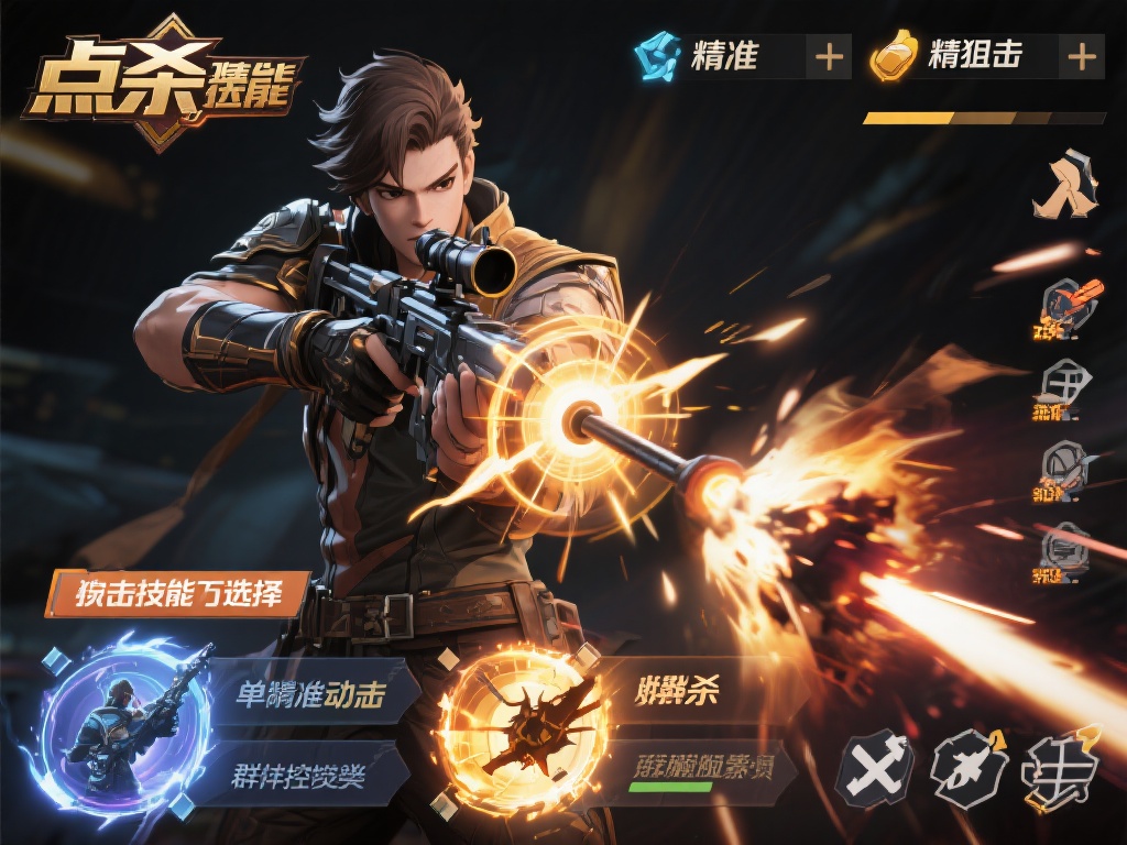 点杀的关键第一步是技能选择。游戏中，技能通常分为单