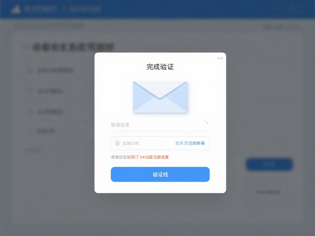 完成基本信息填写后，系统会自动发送一封验证邮件到您
